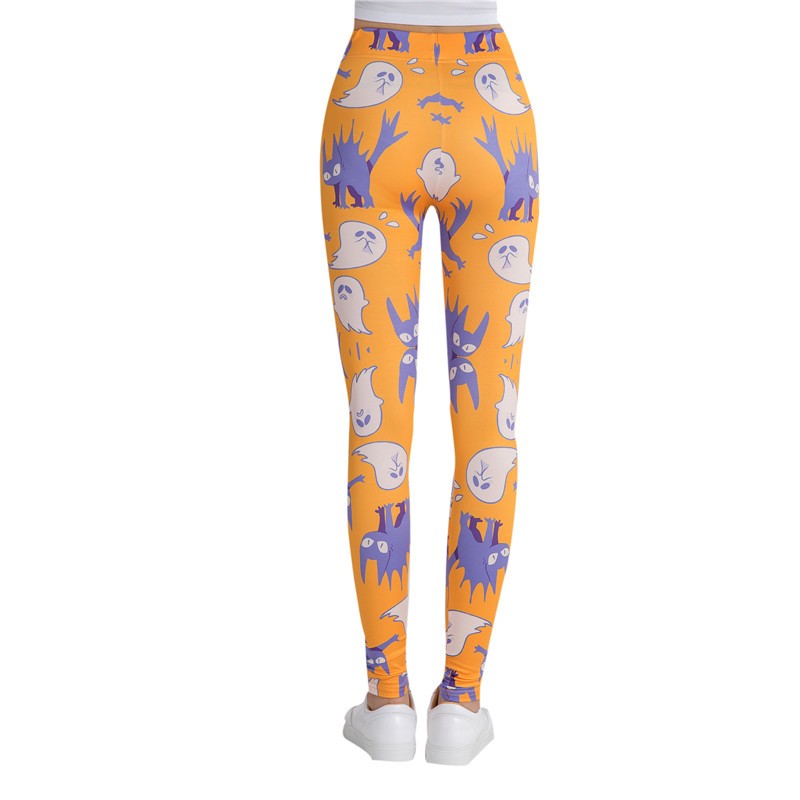 Women's Yoga pants Ghost for Halloween Women's colorful Yoga pencil pants